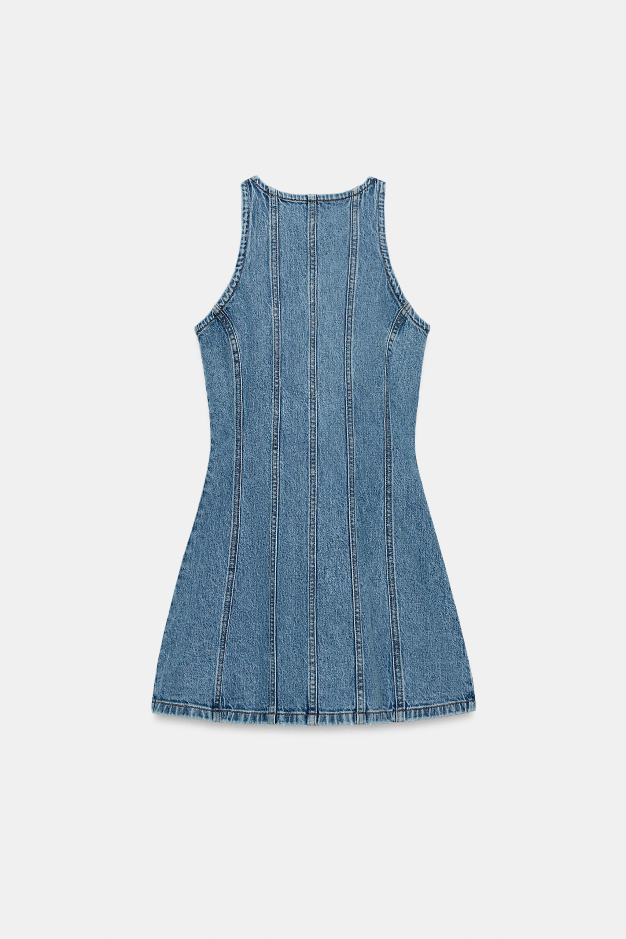 Z1975 MINI SEAMED DENIM DRESS